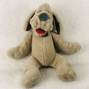 Ganzbros 1981 Wrinkles Plush Dog Puppet 18" Long Excellent Condition No Clothes
